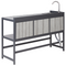 Beliani ORTISEI - Buitenkeuken set - Grijs - 3-delig - Aluminium