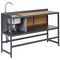 Beliani ORTISEI - Buitenkeuken set - Grijs/Licht hout - 3-delig - Aluminium