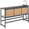Beliani ORTISEI - Buitenkeuken set - Grijs/Licht hout - 3-delig - Aluminium