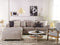 Beliani OSLO - Hoekbank met ottomaan - Beige - Rechts - 270 cm - Polyester