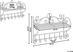Beliani OSORNO - Badkamer plank - Wit - IJzer