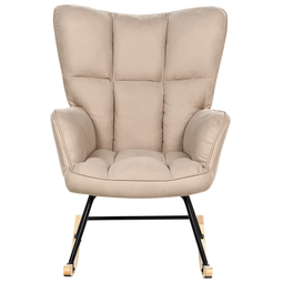 Beliani OULU - Schommelstoel - Beige - Polyester