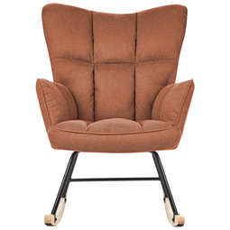 Beliani OULU - Schommelstoel - Bruin - Polyester