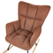 Beliani OULU - Schommelstoel - Bruin - Polyester