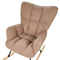 Beliani OULU - Schommelstoel - Zandbeige - Bouclé