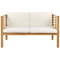 Beliani PACIFIC - Loungeset voor 4 - Lichthout/Wit - Acaciahout