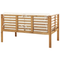 Beliani PACIFIC - Loungeset voor 4 - Lichthout/Wit - Acaciahout