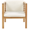 Beliani PACIFIC - Loungeset voor 4 - Lichthout/Wit - Acaciahout