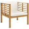 Beliani PACIFIC - Loungeset voor 4 - Lichthout/Wit - Acaciahout