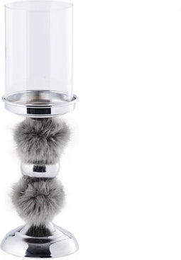 Beliani PADRE - Kandelaar - Zilver - Glas