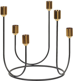 Beliani PANAY - Kandelaar - Zwart - Metaal