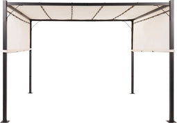 Beliani PARGA - Tuinpaviljoen - Beige - Staal