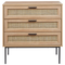 Beliani PASCO - Dressoir 3-lades - Lichte houtkleur - Rotan