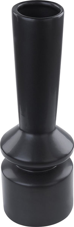 Beliani PEANIA - Bloemenvaas - Zwart - Dolomiet