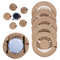 Beliani PEPPERBERRY - Set van 12 placemats en onderzetters - Natuurlijk - Jute