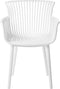 Beliani PESARO - Tuinstoel set van 4 - Wit - Kunststof
