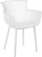 Beliani PESARO - Tuinstoel set van 4 - Wit - Kunststof