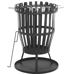 Beliani PULO - Vuurkorf - Zwart - Staal