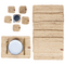 Beliani QUANDONG - Set van 12 placemats en onderzetters - Natuurlijk - Jute