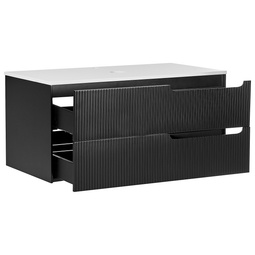 Beliani QUINTELA - Badkamermeubel - Zwart - 100 x 52 cm - MDF