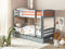 Beliani REGAT - Stapelbed met opbergruimte - Grijs - 90 x 200 - Grenenhout