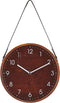 Beliani RENENS - Wandklok - Donkere houtkleur - MDF