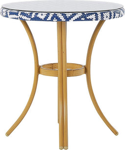 Beliani RIFREDDO - Tuintafel - Blauw - PE rotan