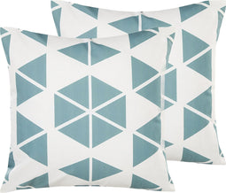 Beliani RIGOSA - Tuinkussen set van 2 - Blauw - Kunststof