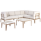 Beliani RIMA III - Loungeset voor 6 - Lichtbeige - Aluminium