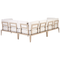 Beliani RIMA III - Loungeset voor 6 - Lichtbeige - Aluminium