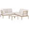 Beliani RIMA III - Loungeset voor 6 - Lichtbeige - Aluminium