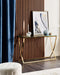 Beliani RINGGOLD - Consoletafel - Goud - Glas