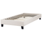 Beliani ROANNE - Eenpersoonsbed - Lichtbeige - 90 x 200 cm - Polyester