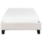 Beliani ROANNE - Eenpersoonsbed - Lichtbeige - 90 x 200 cm - Polyester