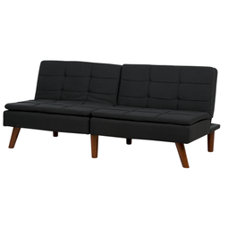 Beliani RONNE - Slaapbank 3-zits - Zwart - Polyester