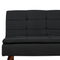Beliani RONNE - Slaapbank 3-zits - Zwart - Polyester
