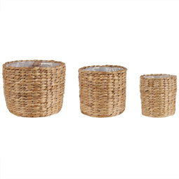 Beliani RONQUIL - Bloempot binnenbak - Beige - Waterhyacinth