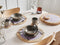 Beliani ROSELLA - Set 12 placemats en onderzetters - Grijs/Natuurlijk - Jute