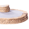 Beliani ROSELLA - Set 12 placemats en onderzetters - Grijs/Natuurlijk - Jute