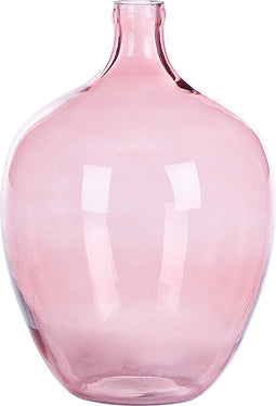 Beliani ROTI - Bloemenvaas - Roze - Glas