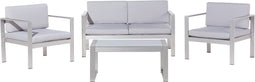 Beliani SALERNO - Loungeset voor 4 - Grijs - Aluminium