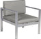 Beliani SALERNO - Loungeset voor 4 - Grijs - Aluminium