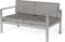 Beliani SALERNO - Loungeset voor 4 - Grijs - Aluminium