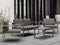Beliani SALERNO - Loungeset voor 4 - Grijs - Aluminium