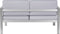 Beliani SALERNO - Tuinbank - Grijs - Aluminium