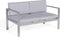 Beliani SALERNO - Tuinbank - Grijs - Aluminium