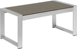Beliani SALERNO - Tuintafel - Grijs - Aluminium