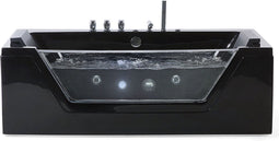 Beliani SAMANA - Whirlpool - Zwart - Acryl