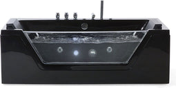 Beliani SAMANA - Whirlpool - Zwart - Acryl