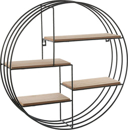 Beliani SANDIA - Wandkast - Lichte houtkleur - Metaal